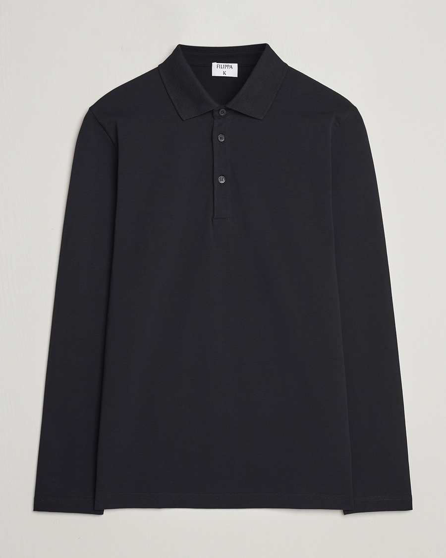 Herre | Polotrøjer | Filippa K | Luke Lycra Poloshirt Black
