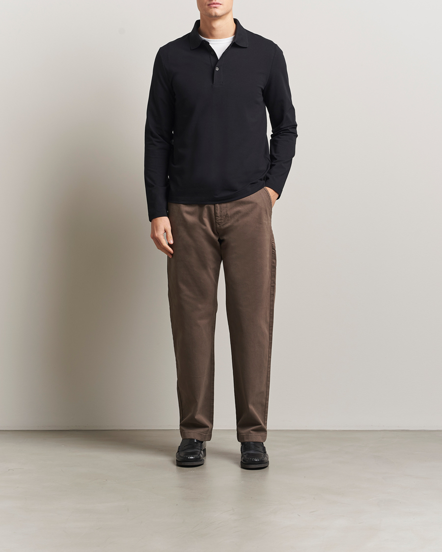 Herre | Polotrøjer | Filippa K | Luke Lycra Poloshirt Black