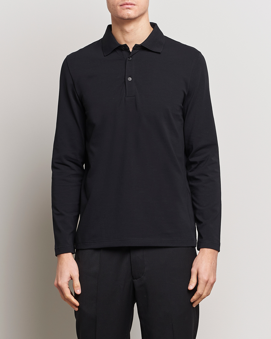 Herre | Polotrøjer | Filippa K | Luke Lycra Poloshirt Black