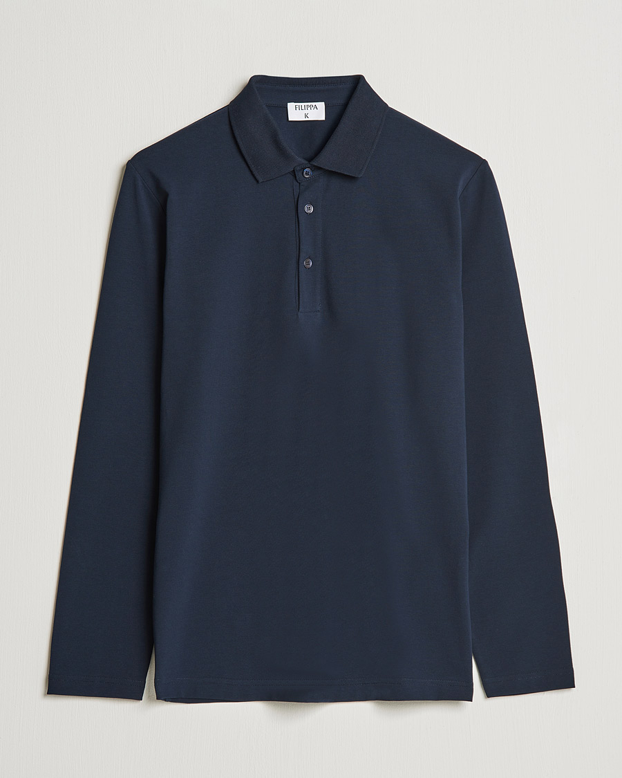 Herre | Polotrøjer | Filippa K | Luke Lycra Poloshirt Navy