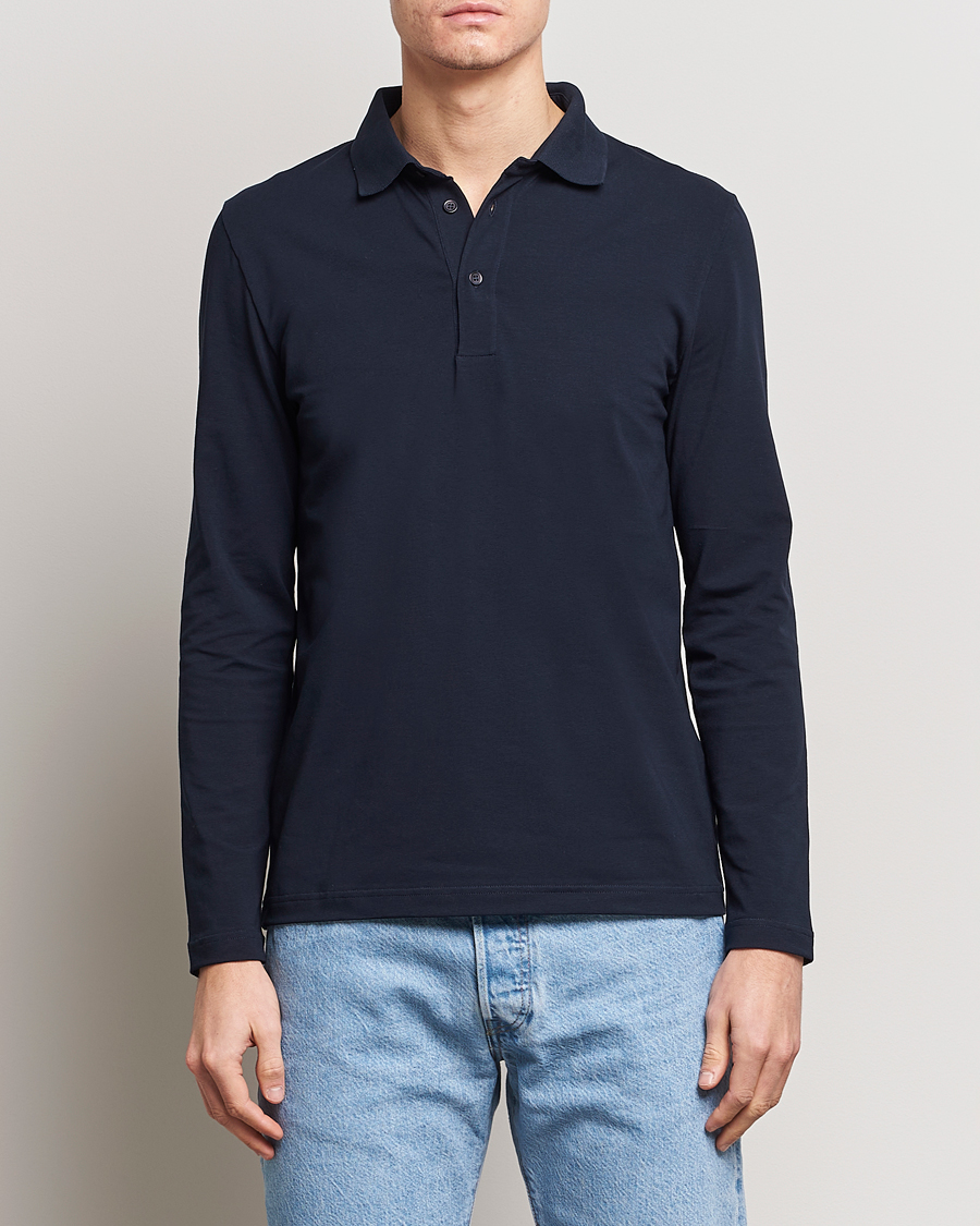 Herre | Polotrøjer | Filippa K | Luke Lycra Poloshirt Navy
