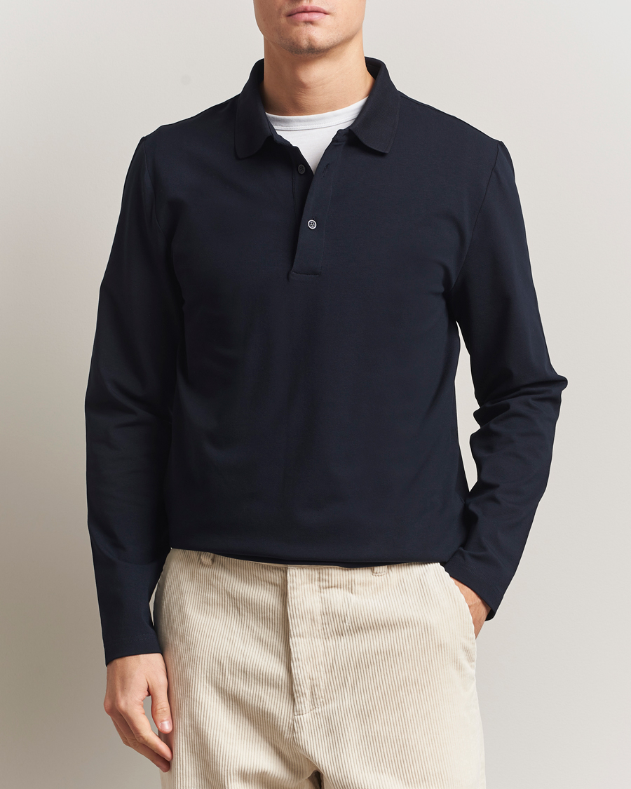 Herre | Polotrøjer | Filippa K | Luke Lycra Poloshirt Navy