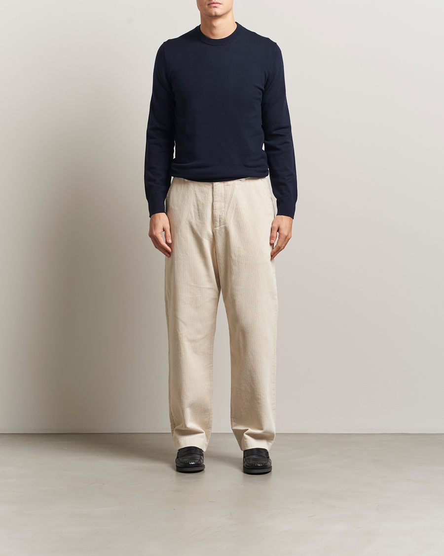 Herre | Trøjer | Filippa K | Cotton Merino Basic Sweater Navy
