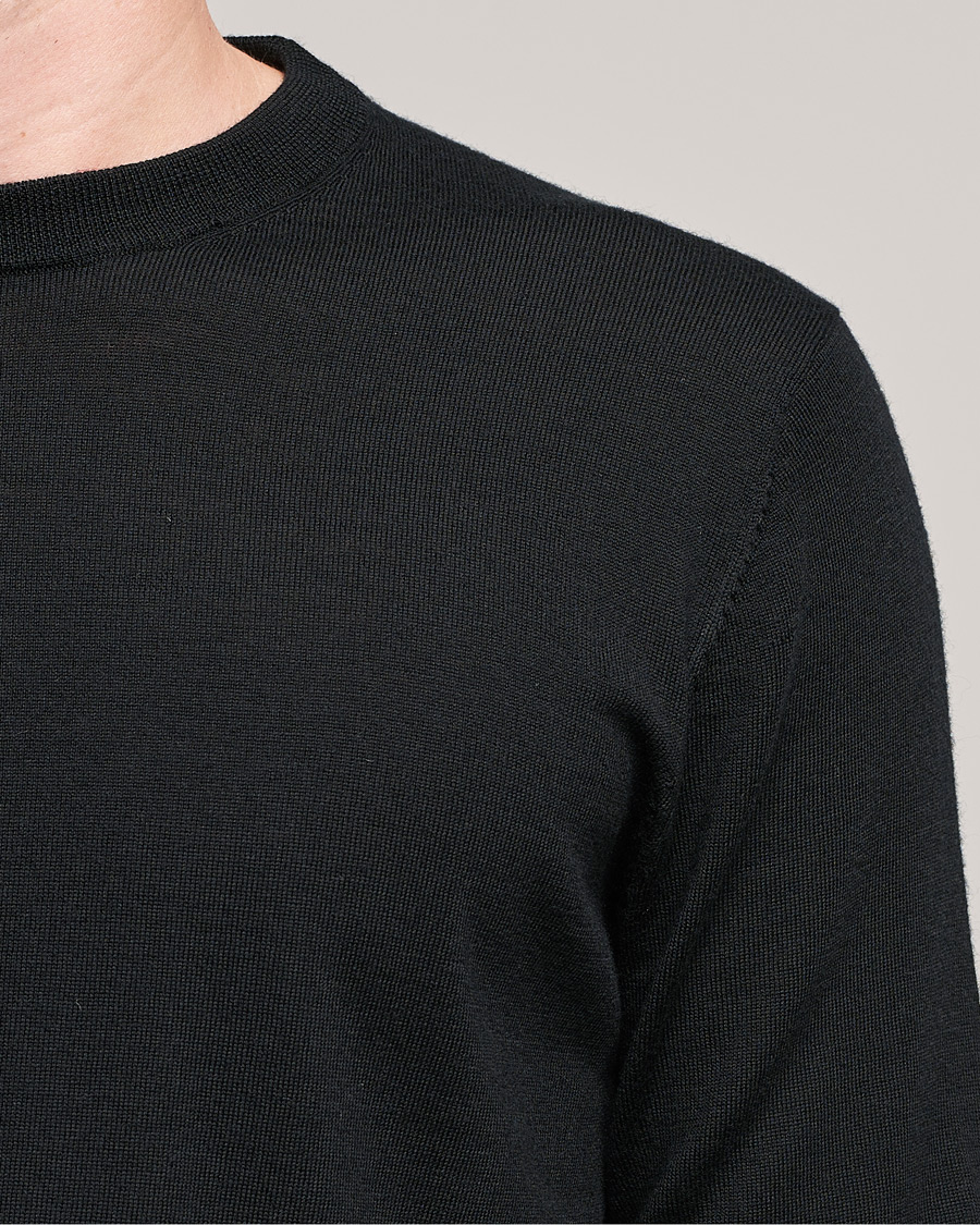 Herre | Trøjer | Filippa K | Merino Round Neck Sweater Black