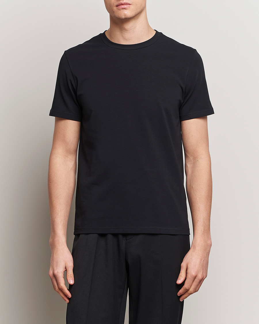 Herre | Kortærmede t-shirts | Filippa K | Soft Lycra Tee Black