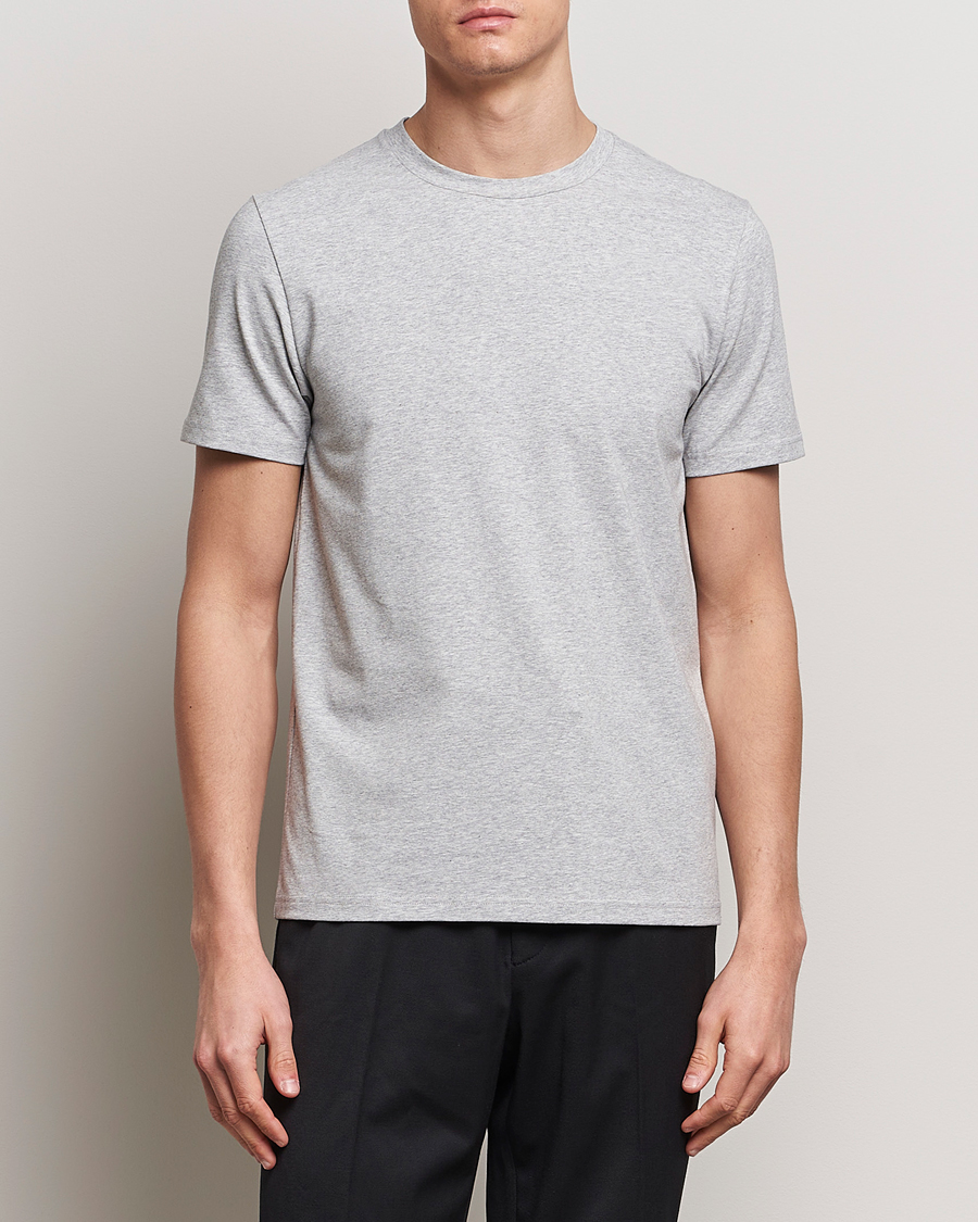 Herre | Kortærmede t-shirts | Filippa K | Soft Lycra Tee Light Grey Melange