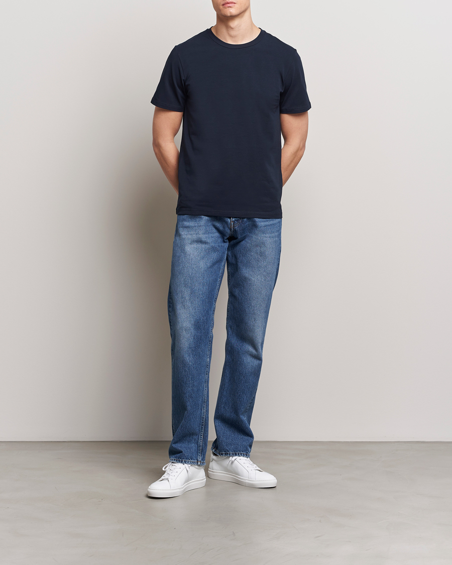 Herre | T-Shirts | Filippa K | Soft Lycra Tee Navy