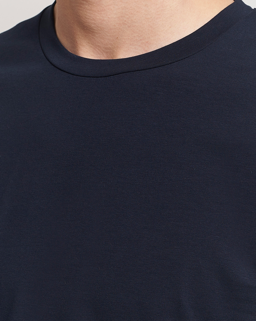 Herre | T-Shirts | Filippa K | Soft Lycra Tee Navy