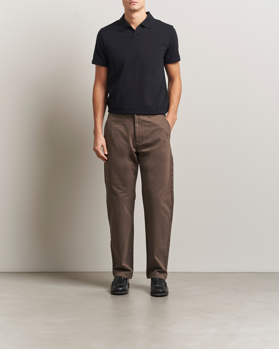 Herre | Polotrøjer | Filippa K | Soft Lycra Polo Tee Black