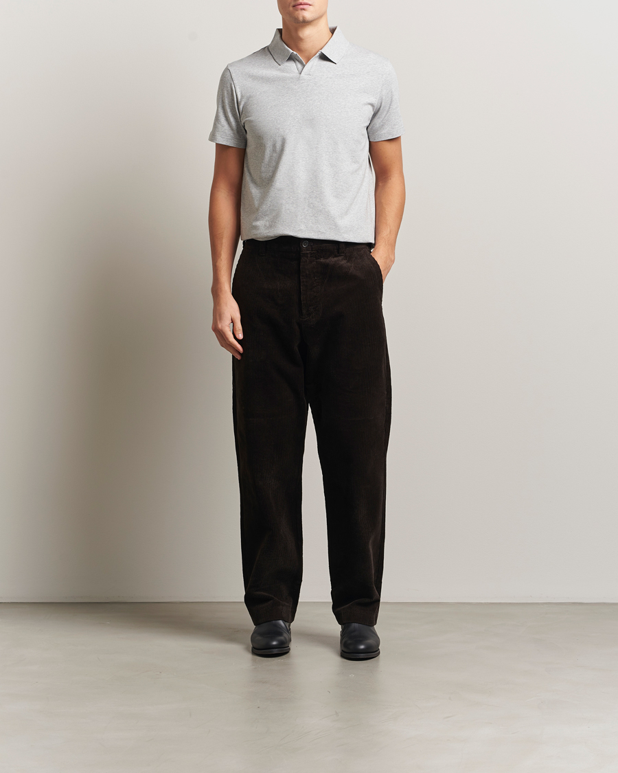 Herre | Polotrøjer | Filippa K | Soft Lycra Polo Tee Light Grey Melange