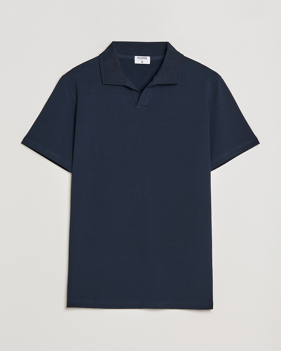 Herre | Polotrøjer | Filippa K | Soft Lycra Polo Tee Navy