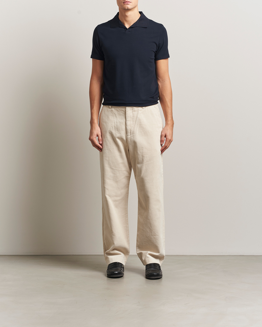 Herre | Polotrøjer | Filippa K | Soft Lycra Polo Tee Navy