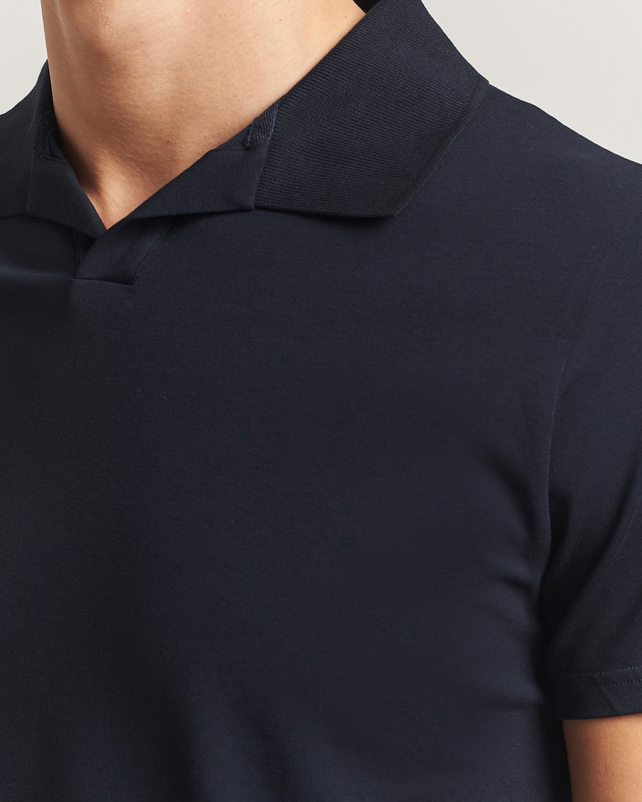 Herre | Polotrøjer | Filippa K | Soft Lycra Polo Tee Navy