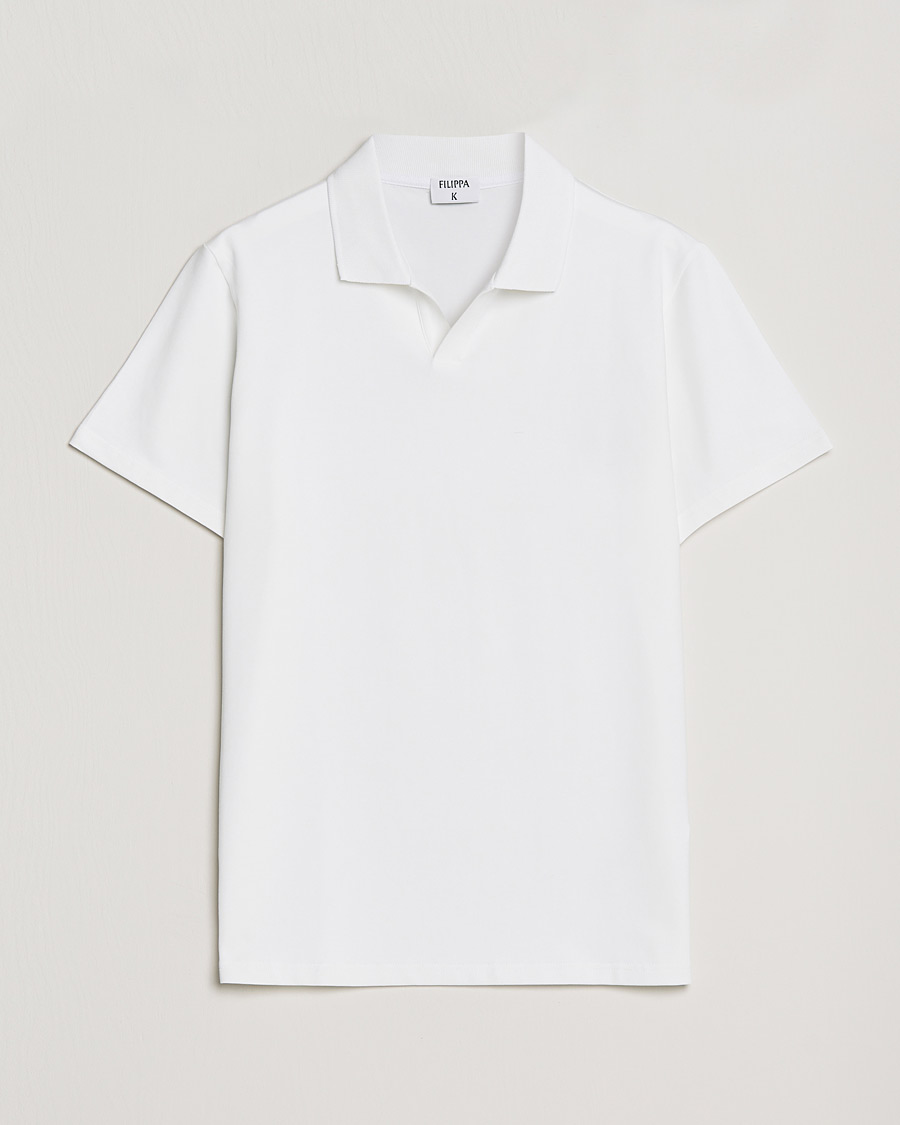 Herre | Polotrøjer | Filippa K | Soft Lycra Polo Tee White