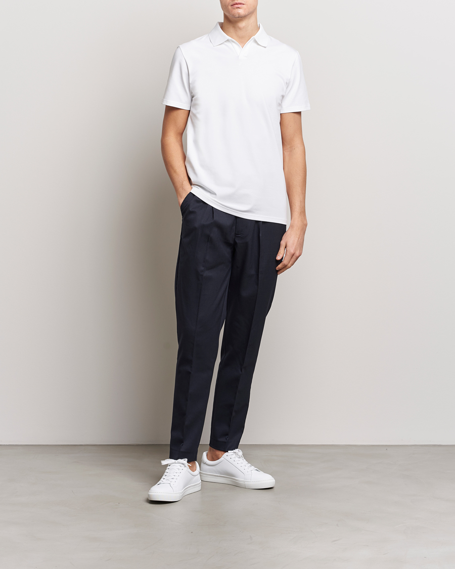 Herre | Polotrøjer | Filippa K | Soft Lycra Polo Tee White