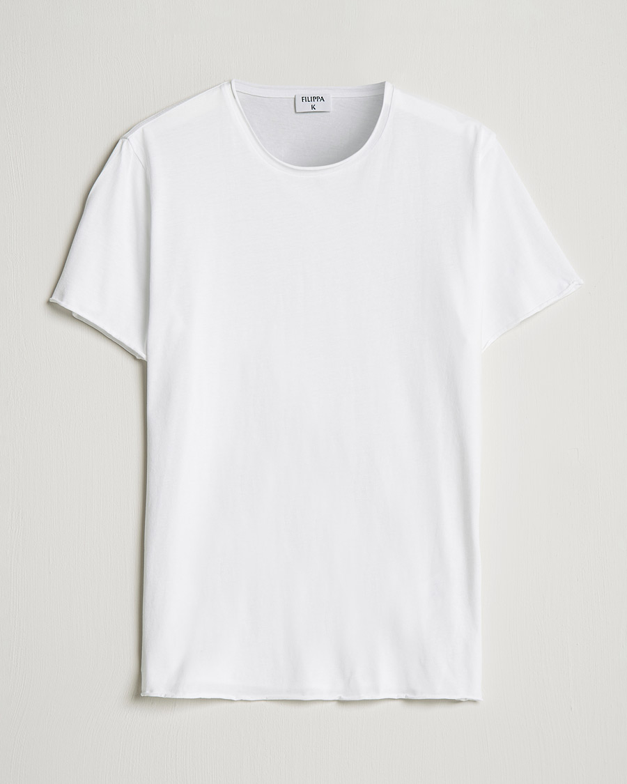 Herre |  | Filippa K | Roll Neck Crew Neck Tee White