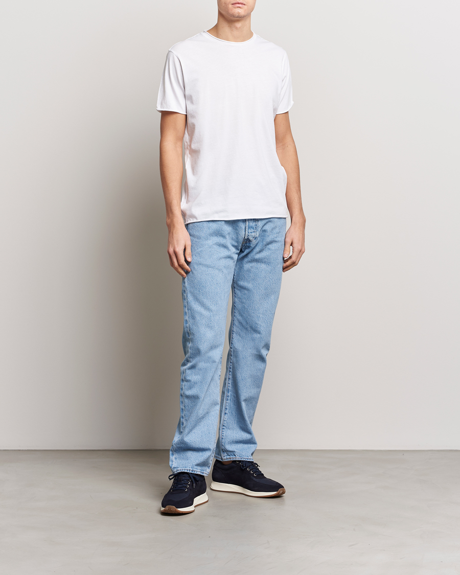 Herre | T-Shirts | Filippa K | Roll Neck Crew Neck Tee White