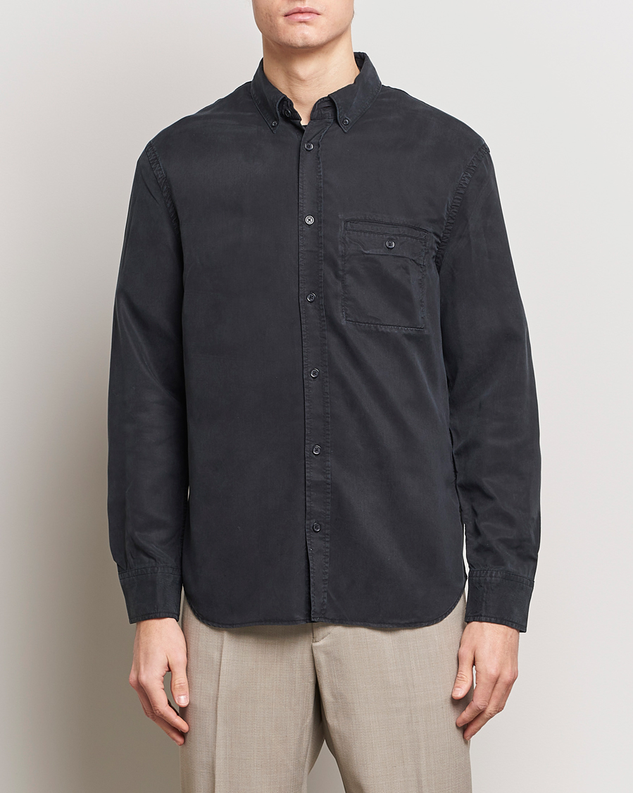 Herre | Skjorter | Filippa K | Zachary Tencel Shirt Almost Black