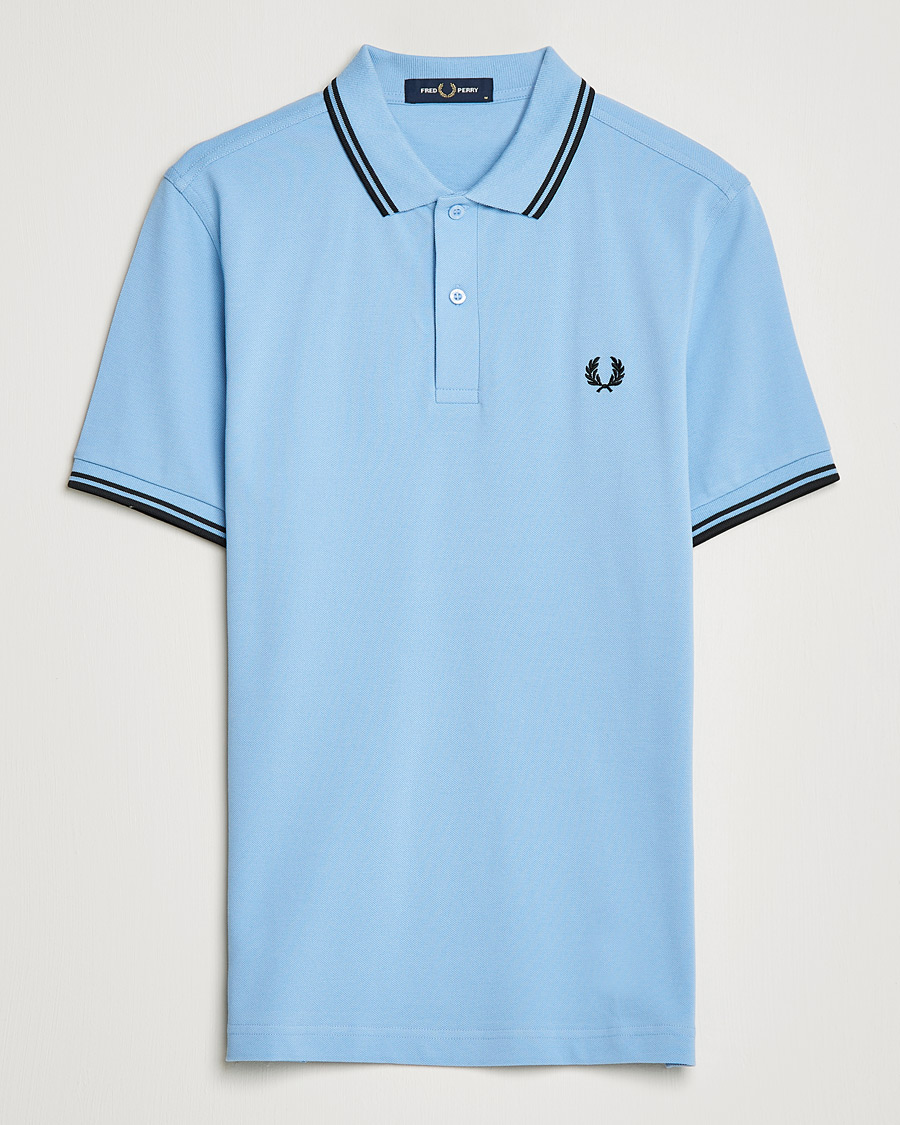 Herre | Polotrøjer | Fred Perry | Twin Tip Polo Sky Blue Black