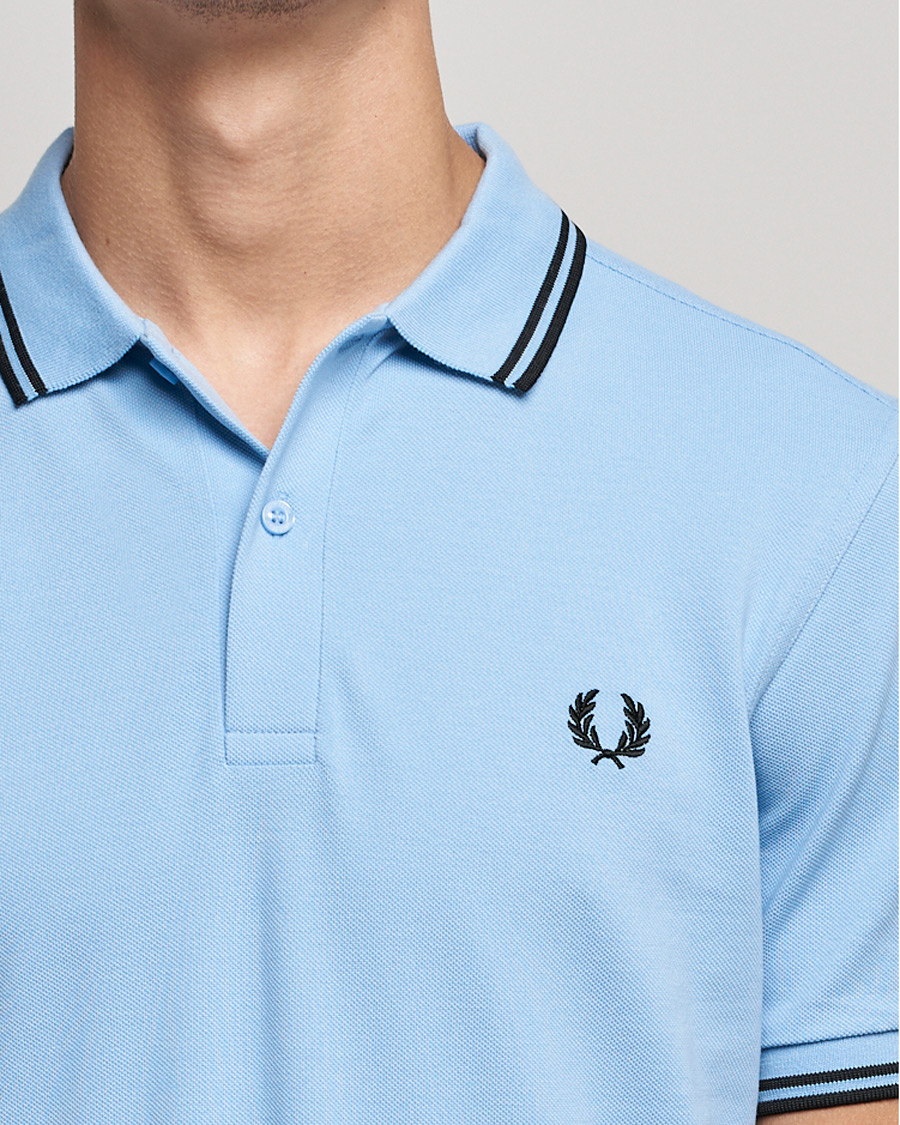 Herre | Polotrøjer | Fred Perry | Twin Tip Polo Sky Blue Black