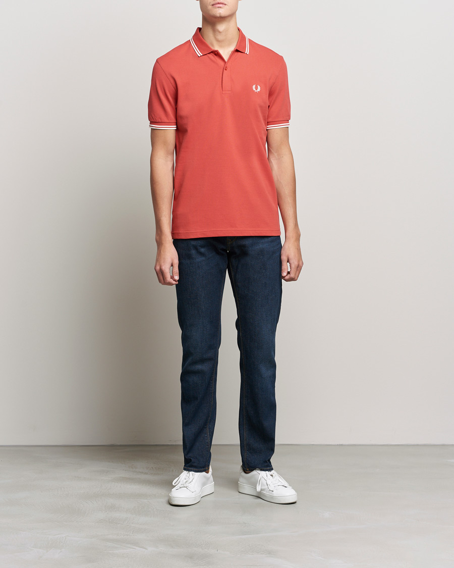 Herre | Polotrøjer | Fred Perry | Twin Tip Polo Washed Red