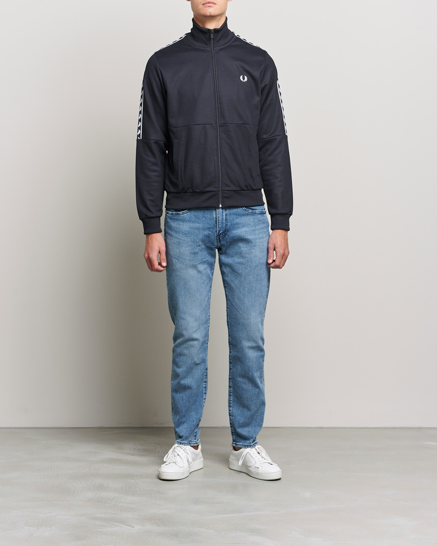 Herre | Trøjer | Fred Perry | Pannel Taped Track Jacket Navy