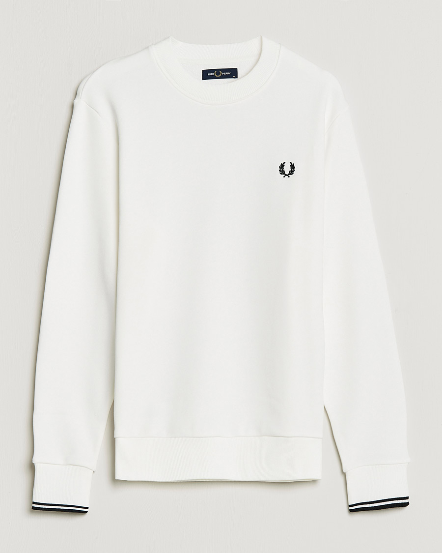 Herre | Trøjer | Fred Perry | Crew Neck Sweatshirt Snow White