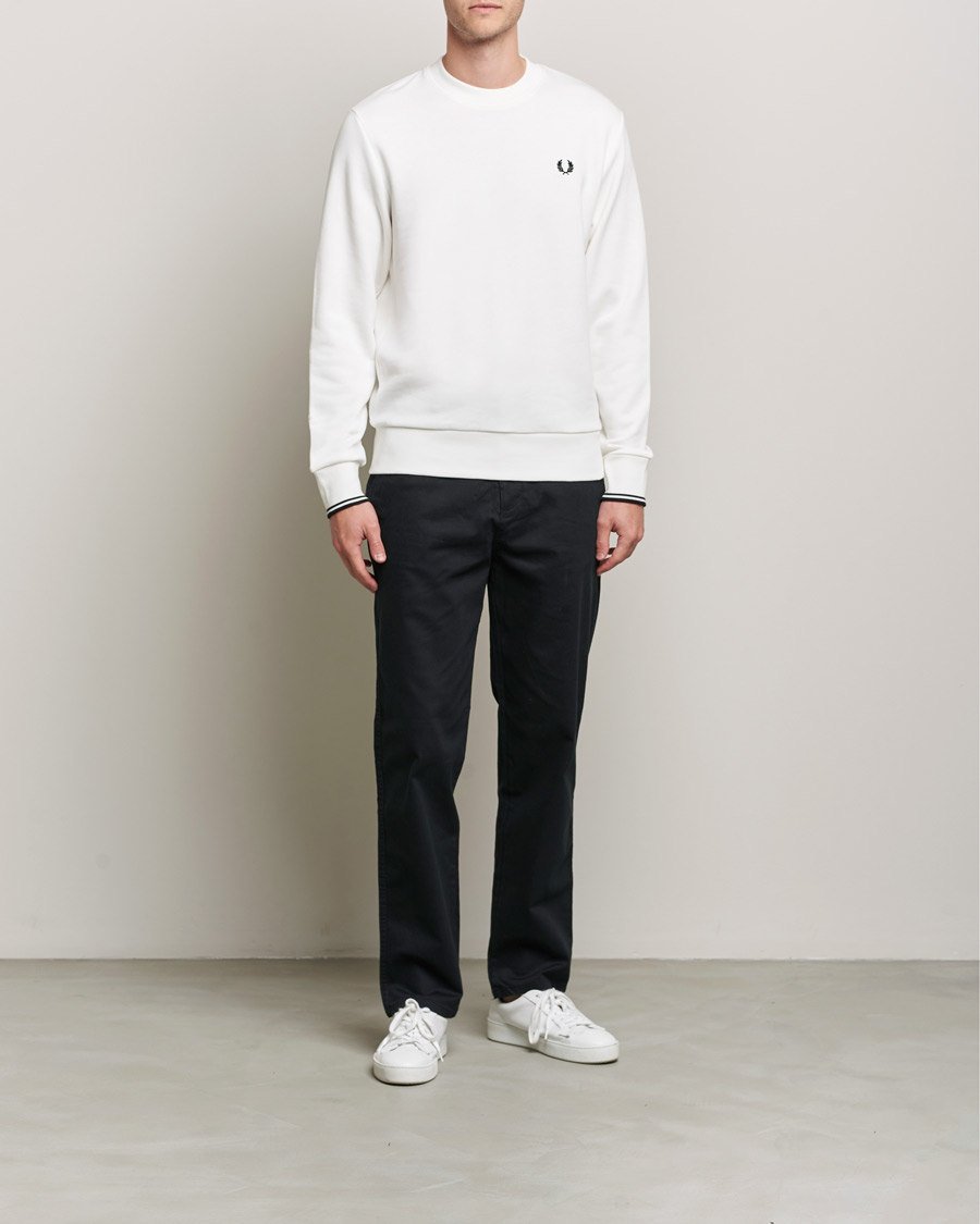 Herre | Trøjer | Fred Perry | Crew Neck Sweatshirt Snow White