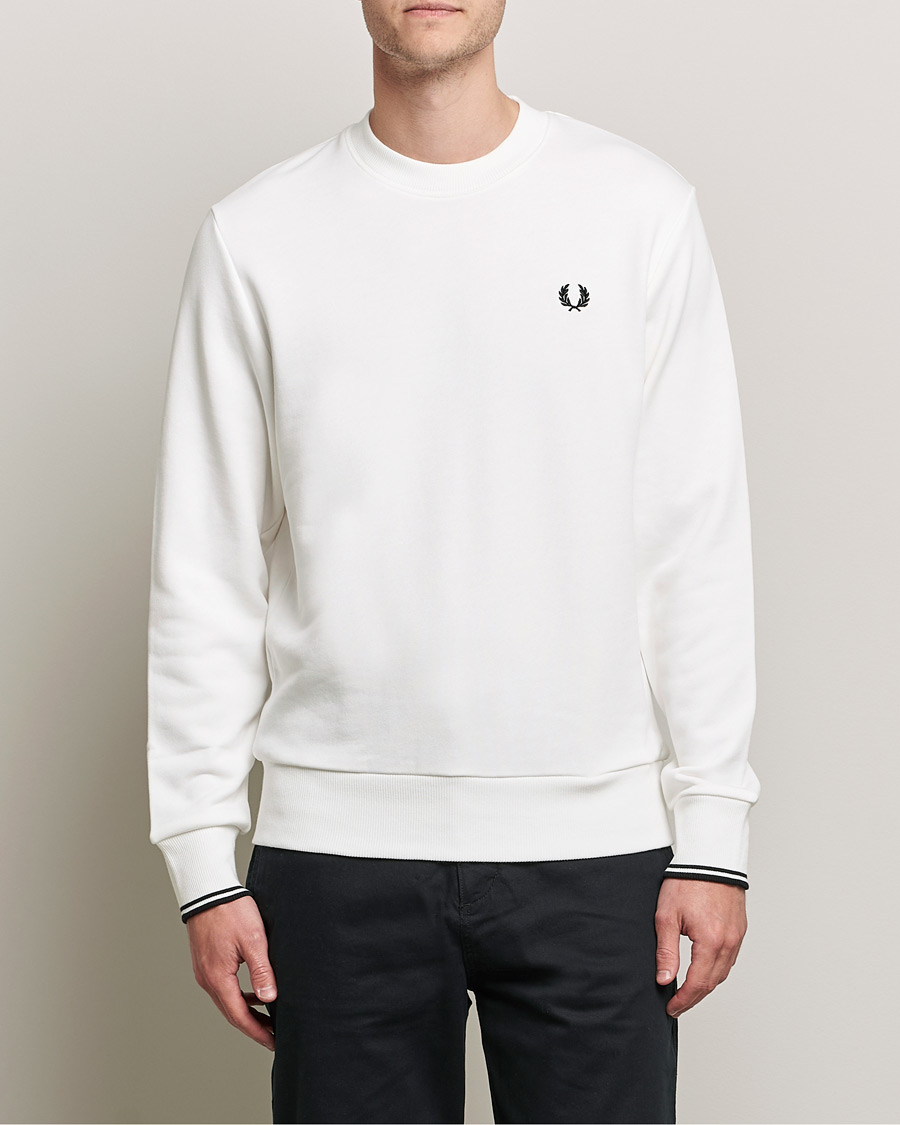 Herre | Trøjer | Fred Perry | Crew Neck Sweatshirt Snow White