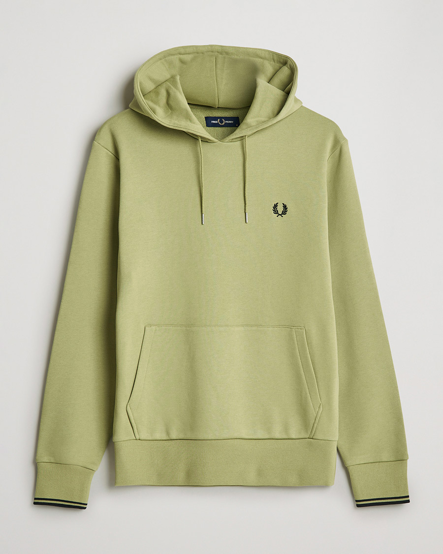 Herre | Trøjer | Fred Perry | Tipped Hooded Sweatshirt Sage Green 
