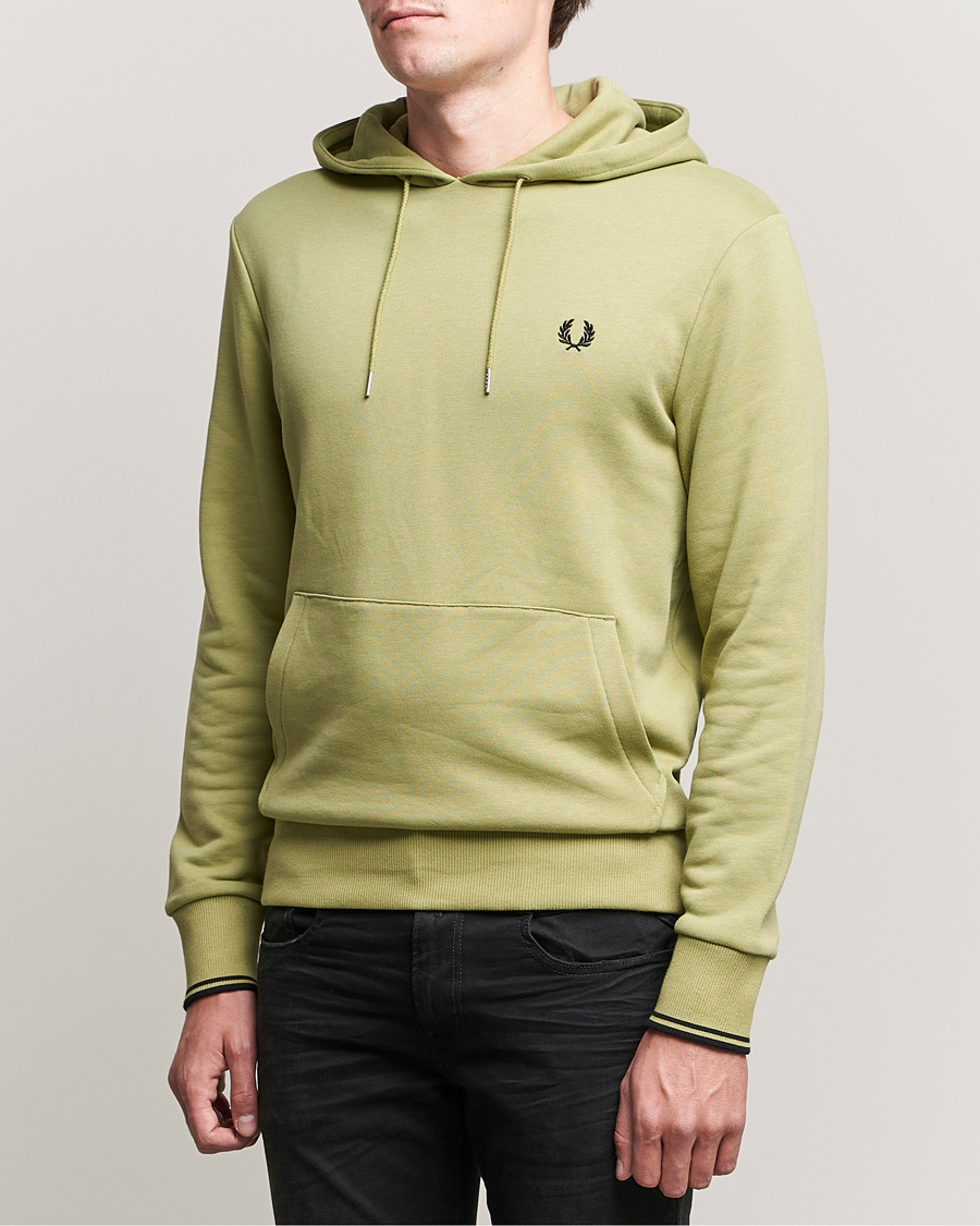 Herre | Trøjer | Fred Perry | Tipped Hooded Sweatshirt Sage Green 