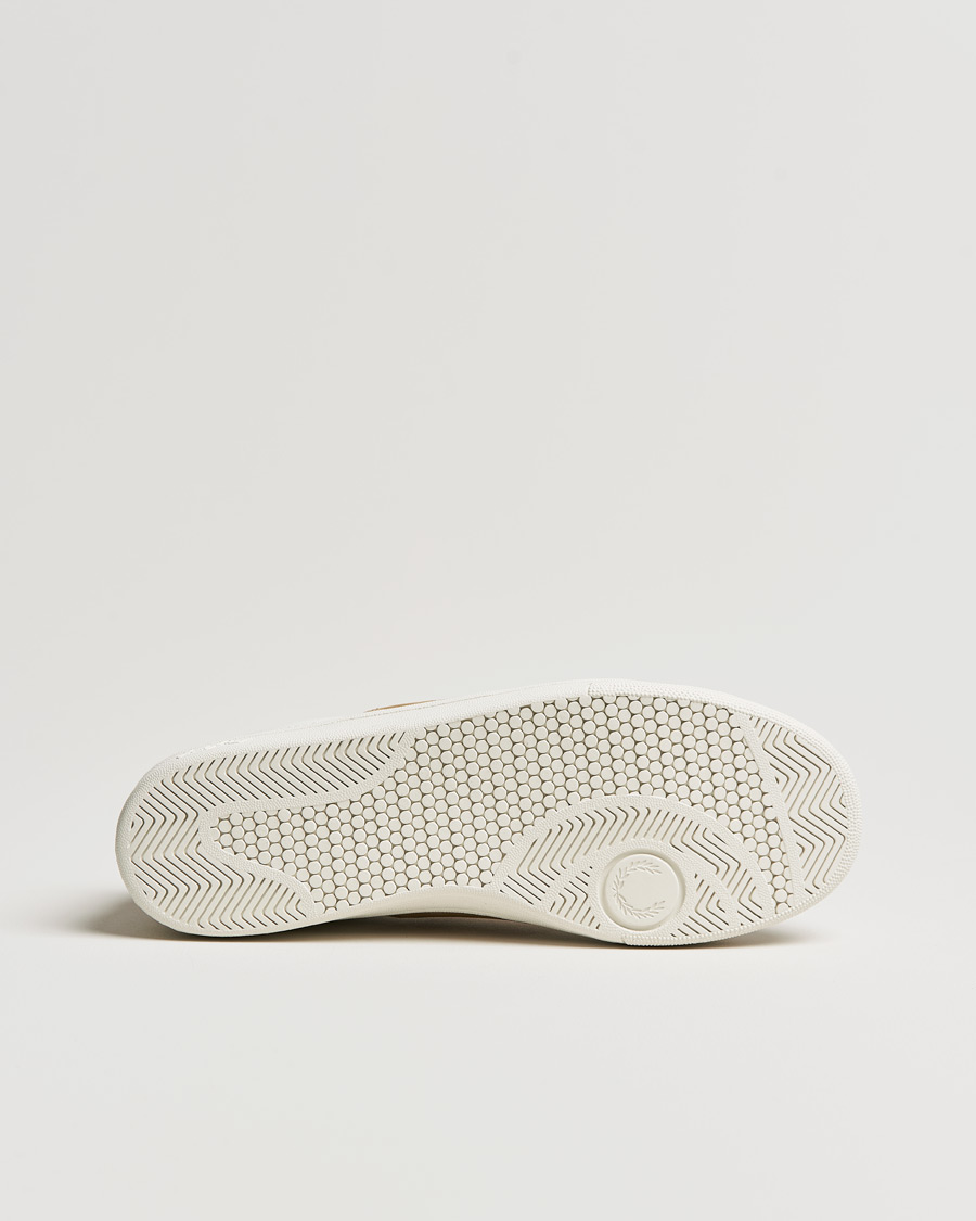 Herre |  | Fred Perry | B721 Pique Embossed Leather Sneaker Porcelain