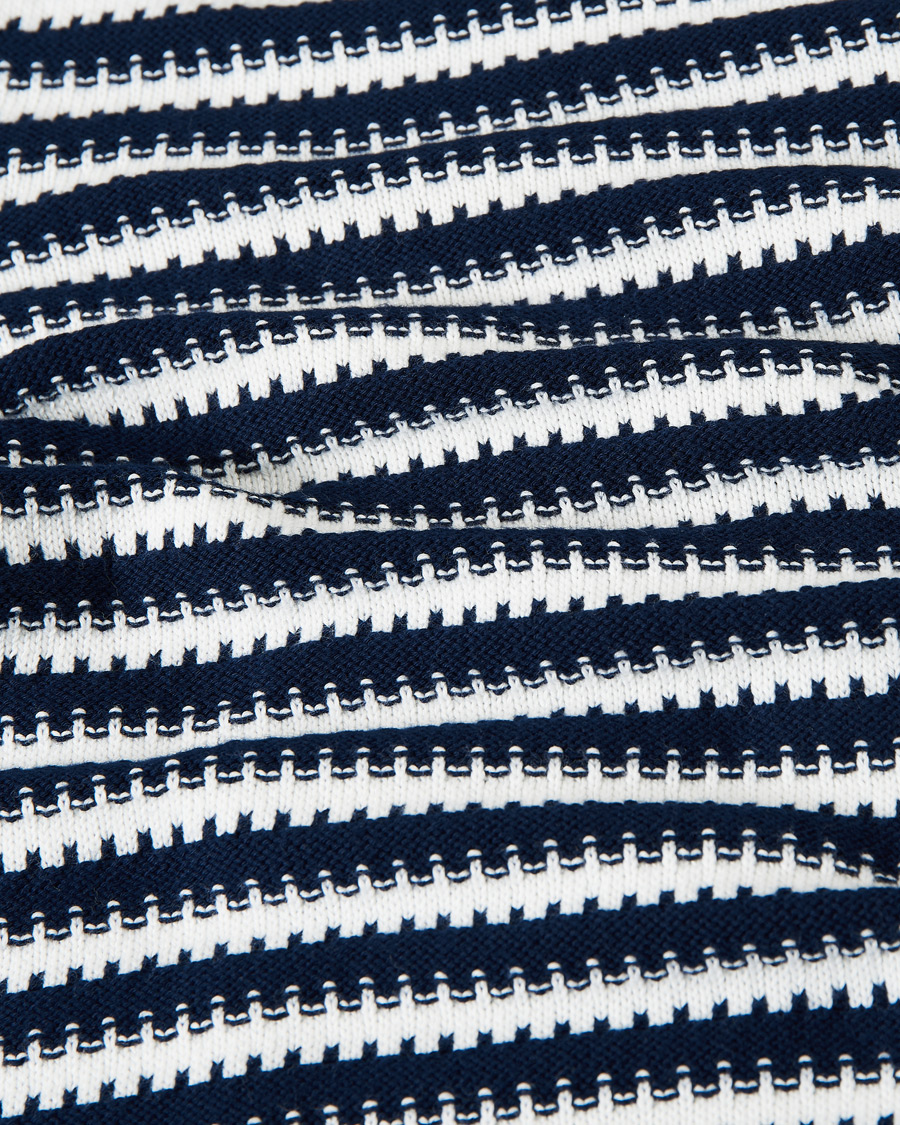 Herre | Trøjer | Orlebar Brown | Ned Classic Stripe Organic Cotton Jumper Navy/White Sand