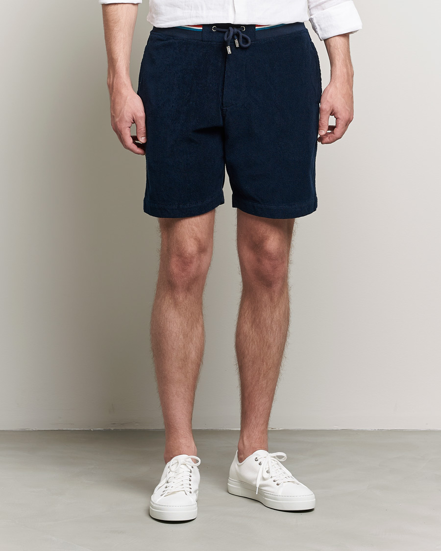 Herre | Shorts | Orlebar Brown | Afador OB Stripe Towelling Shorts Navy
