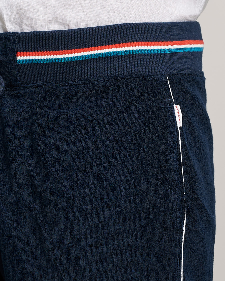 Herre | Shorts | Orlebar Brown | Afador OB Stripe Towelling Shorts Navy