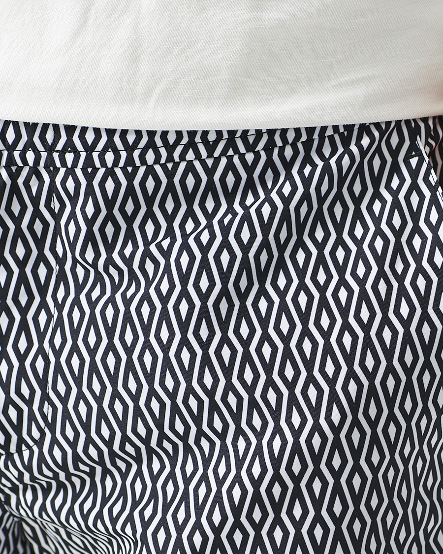 Herre | Badebukser | Orlebar Brown | Bulldog Alado Printed Swimshorts Night Iris/White