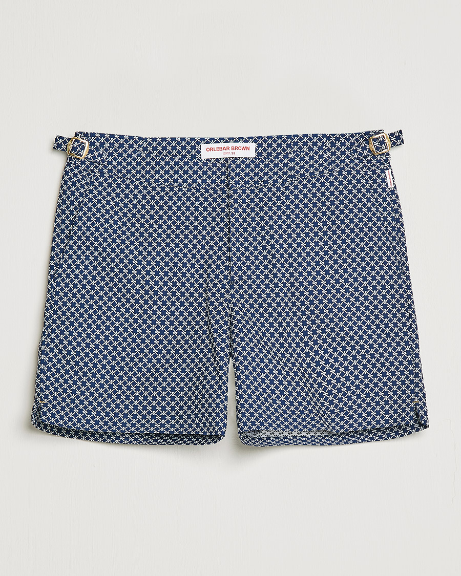 Herre | Badebukser | Orlebar Brown | Bulldog Seglas Jacquard Swimshorts Night Iris/Cloud