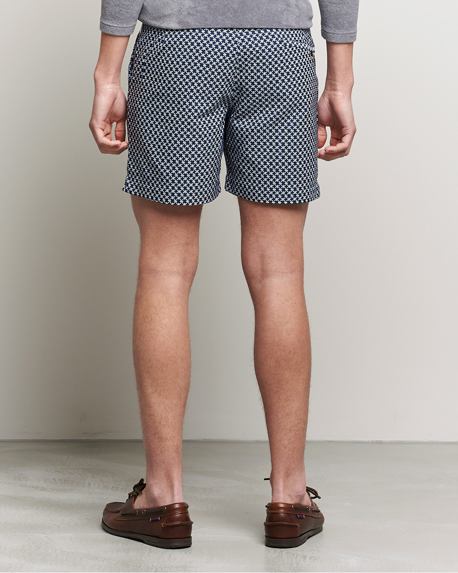 Herre | Badebukser | Orlebar Brown | Bulldog Seglas Jacquard Swimshorts Night Iris/Cloud