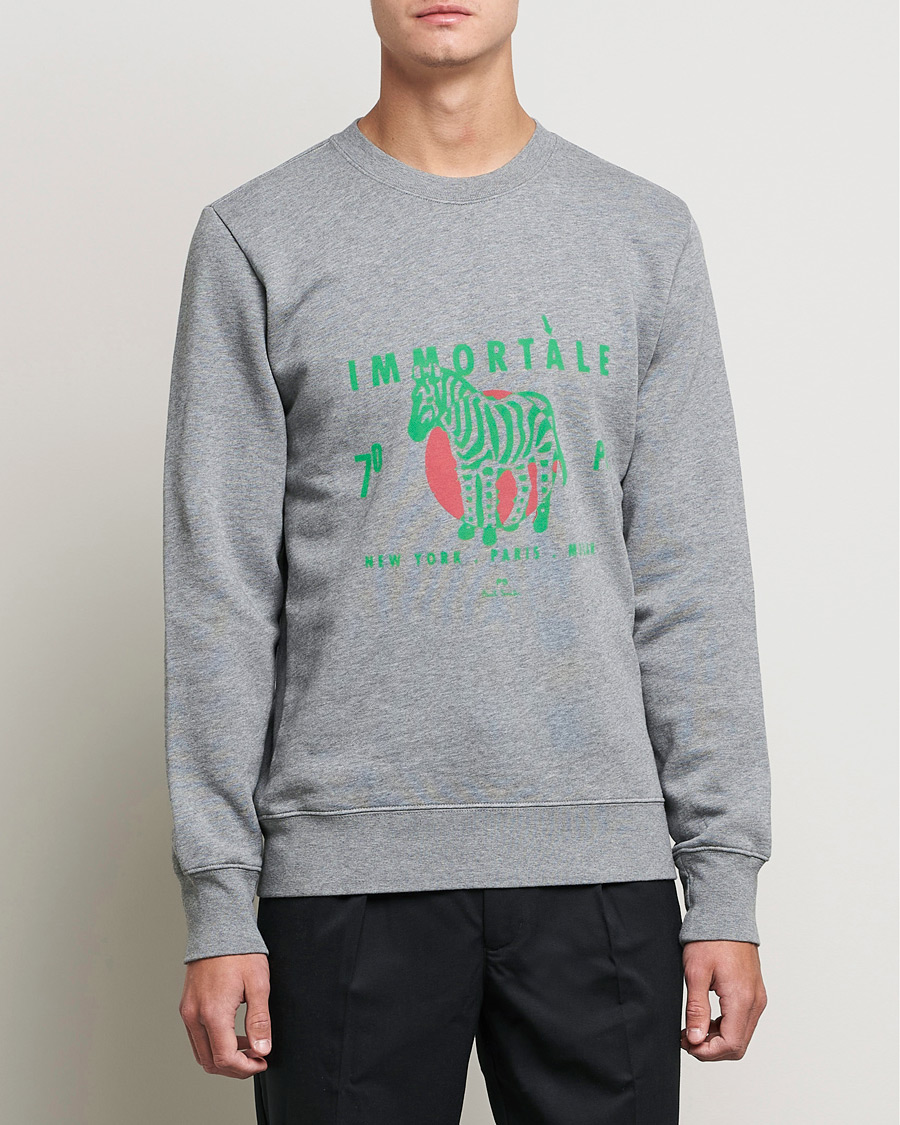 Herre | Trøjer | PS Paul Smith | Immortale Organic Cotton Sweatshirt Grey