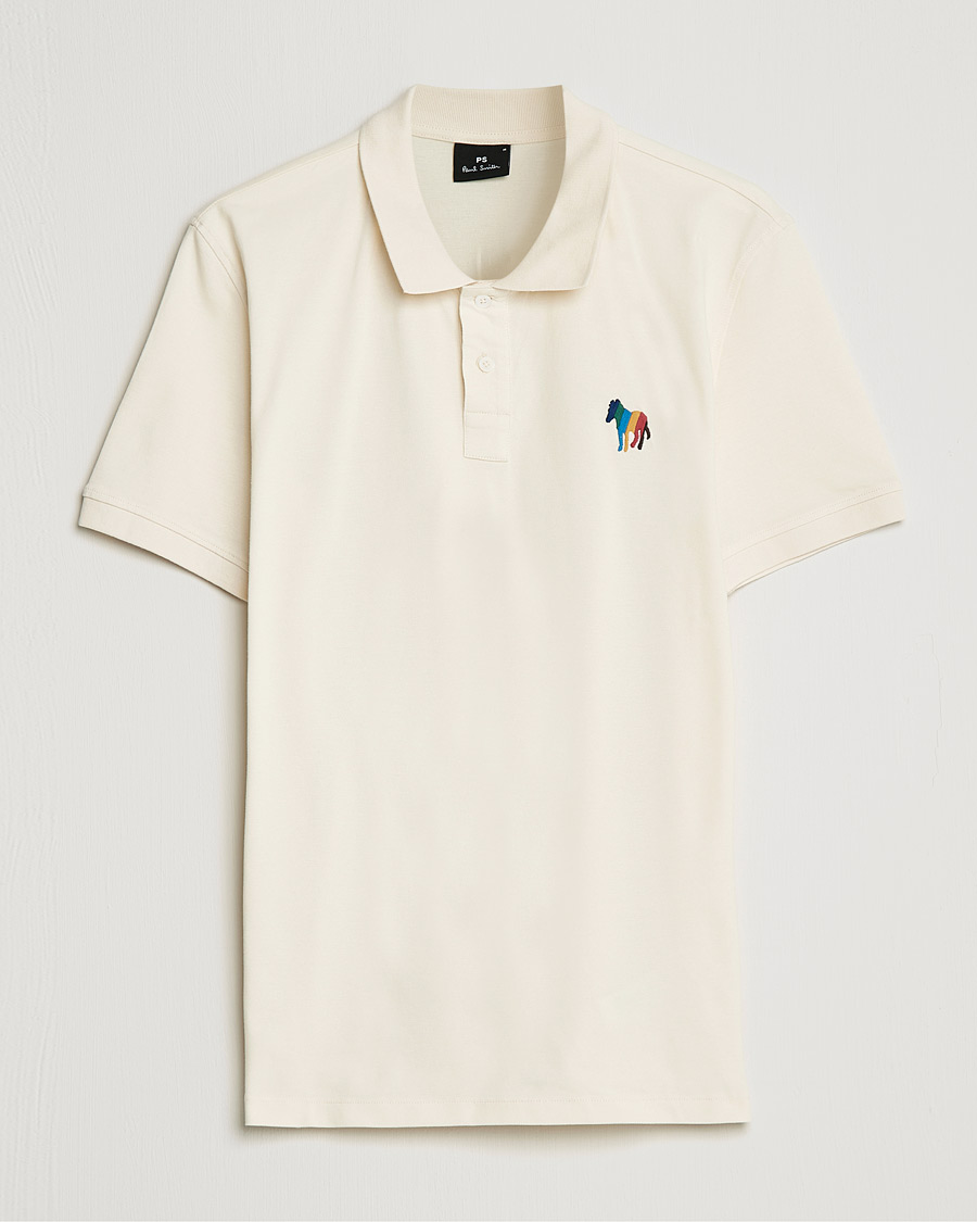 Herre | Polotrøjer | PS Paul Smith | Regular Fit Zebra Polo Off White
