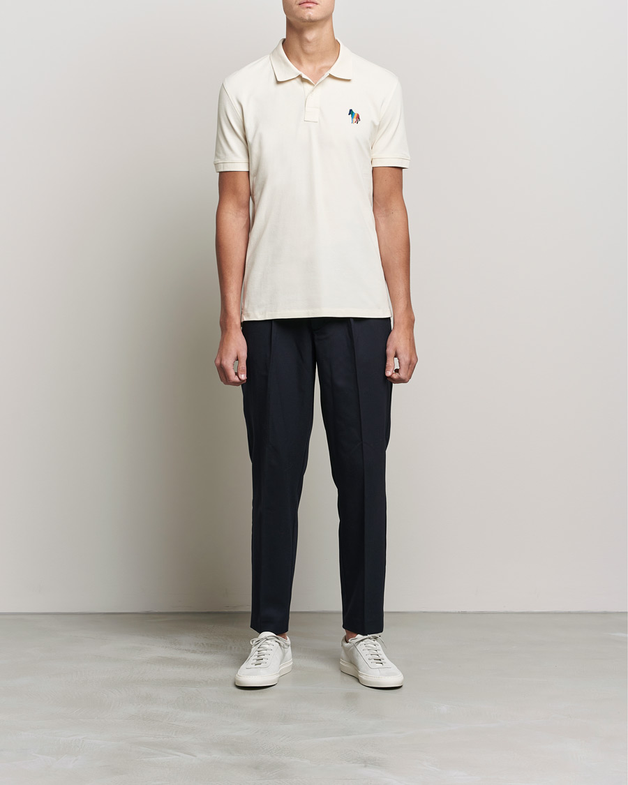 Herre | Polotrøjer | PS Paul Smith | Regular Fit Zebra Polo Off White