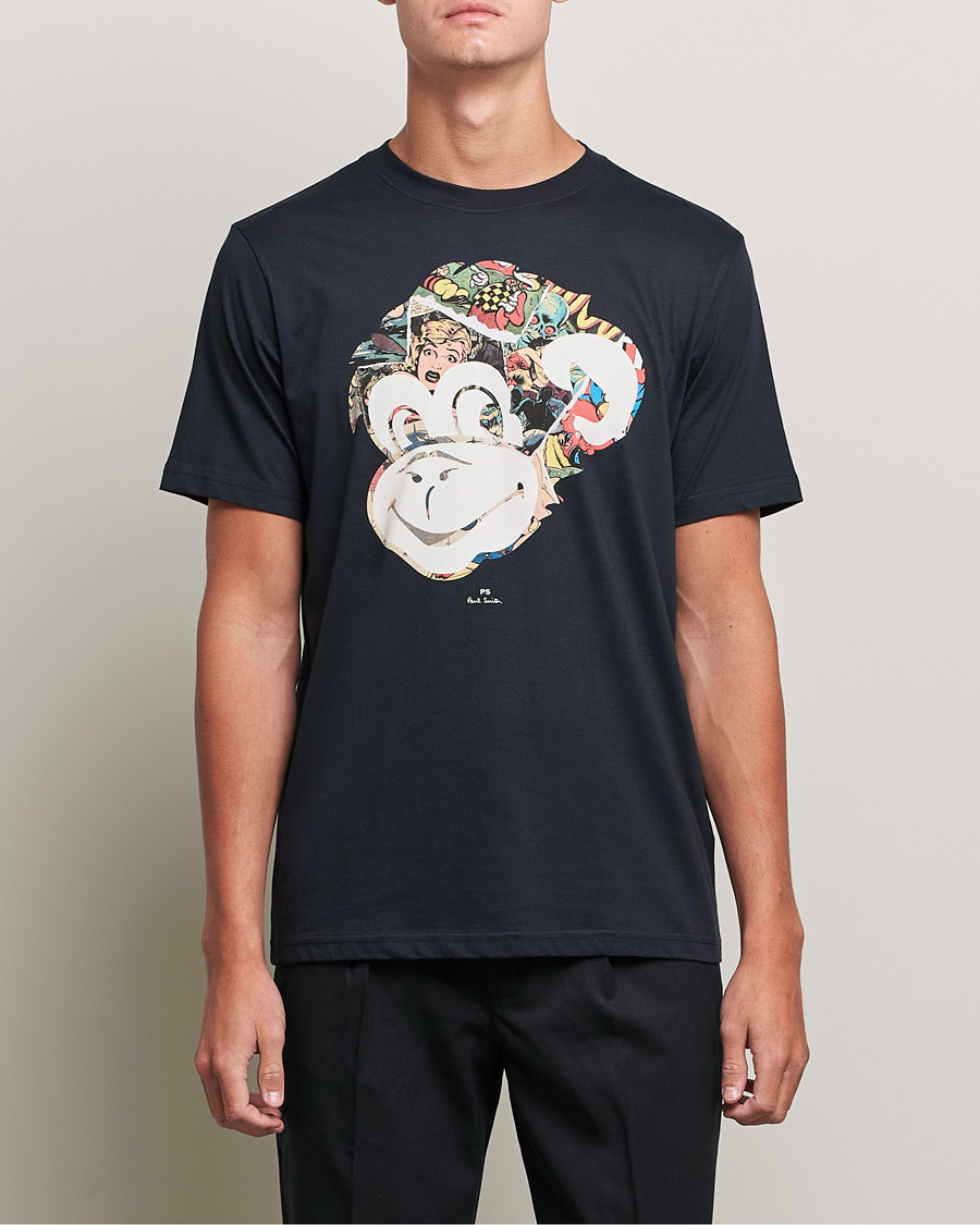 Herre | T-Shirts | PS Paul Smith | Monkey Tee Black