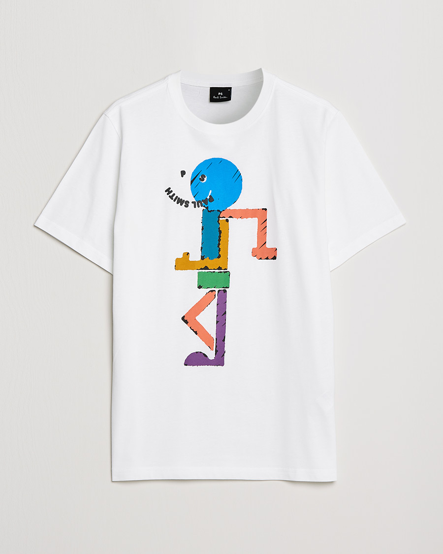Herre | T-Shirts | PS Paul Smith | Character Organic Cotton Tee White