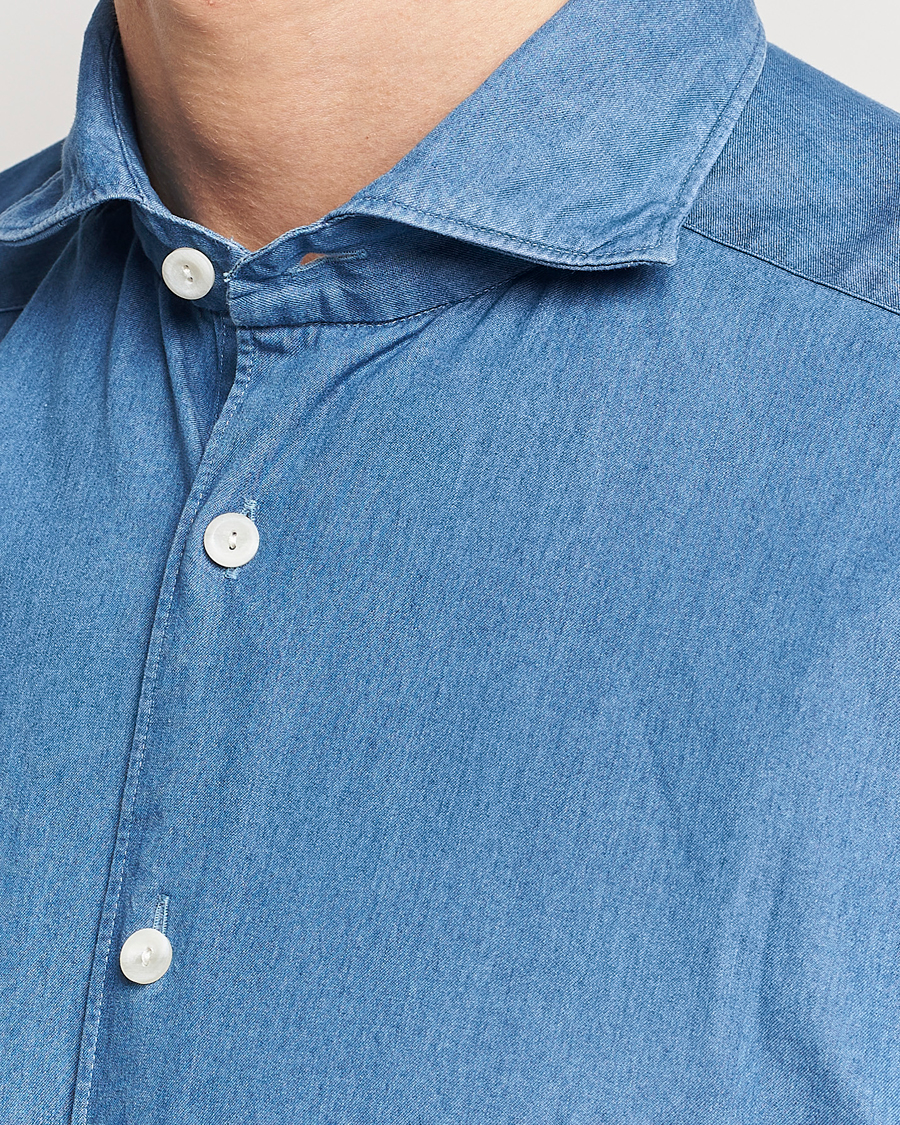 Herre | Skjorter | Eton | Lightweight Casual Fit Denim Shirt Blue