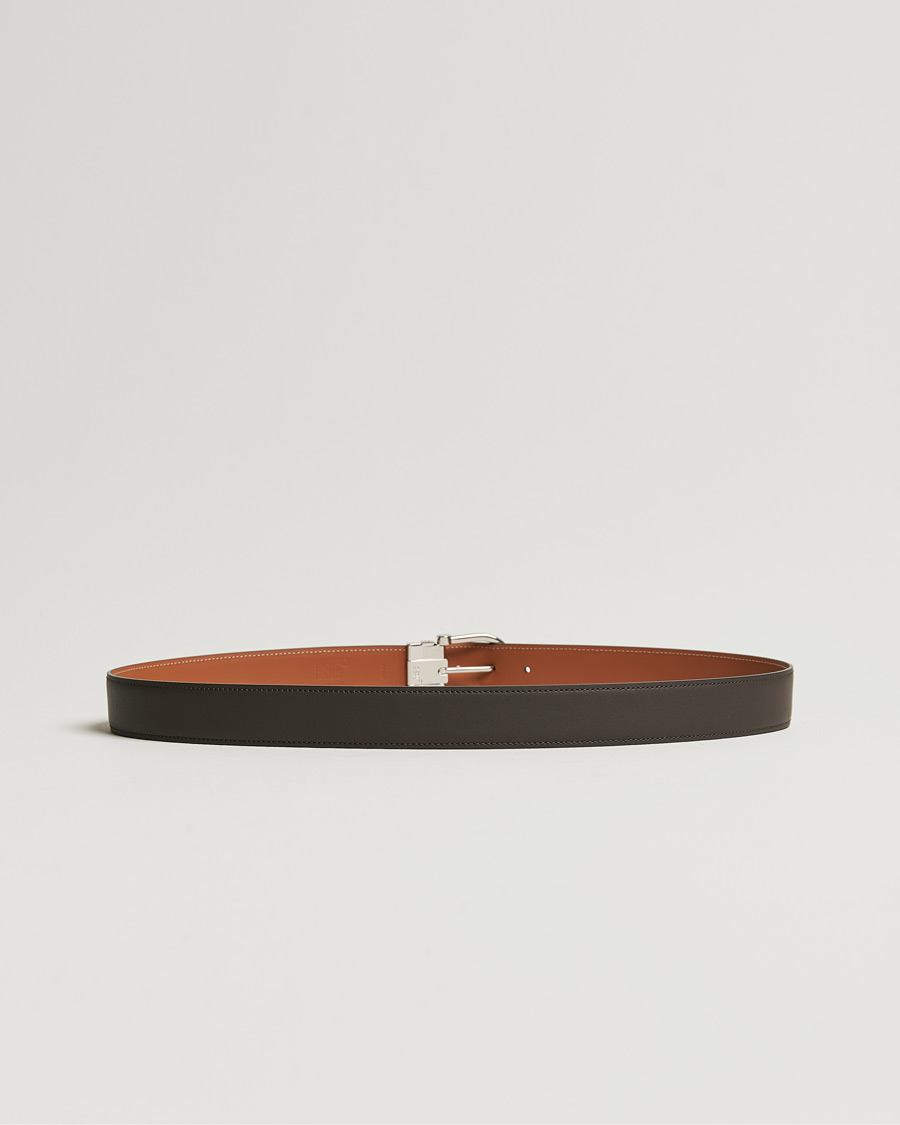 Herre | Montblanc Horseshoe Buckle 35 mm Reversible Belt Smoke/Tan | Montblanc | Horseshoe Buckle 35 mm Reversible Belt Smoke/Tan