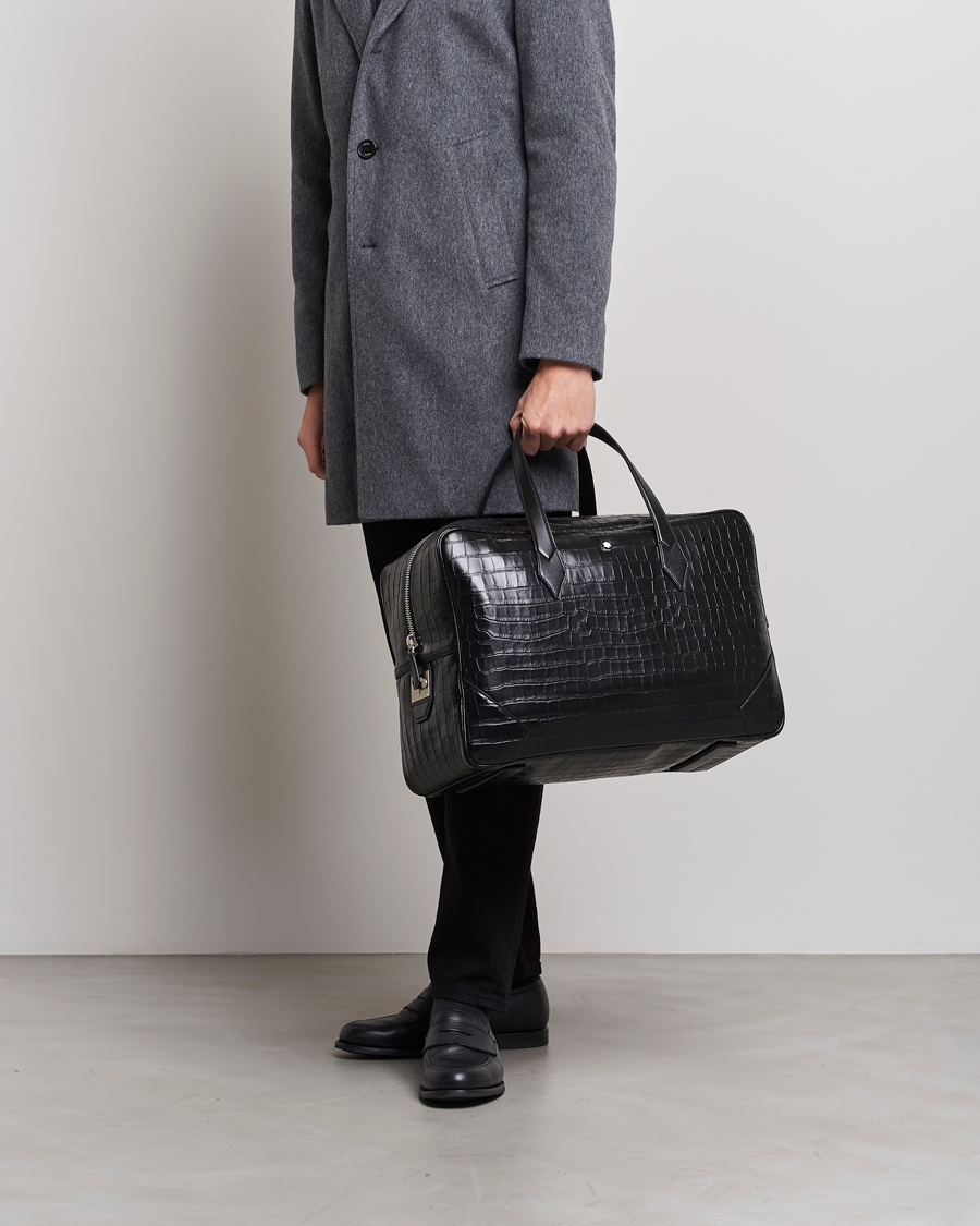 Herre | Montblanc Meisterstück Selection Leather Duffle Black | Montblanc | Meisterstück Selection Leather Duffle Black