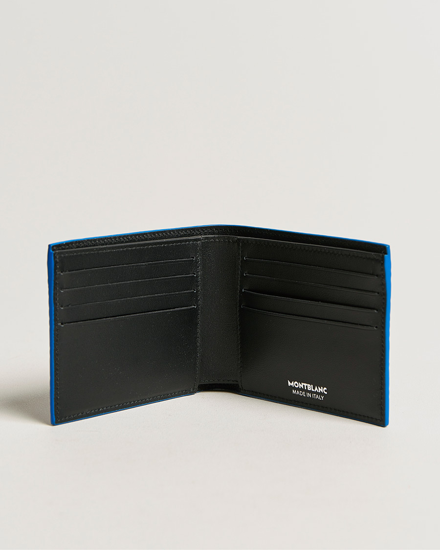 Herre | Montblanc M Gram Leather Wallet 8cc Blue | Montblanc | M Gram Leather Wallet 8cc Blue
