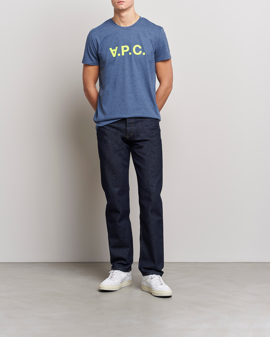 Herre | T-Shirts | A.P.C. | VPC Neon Short Sleeve T-Shirt Marine