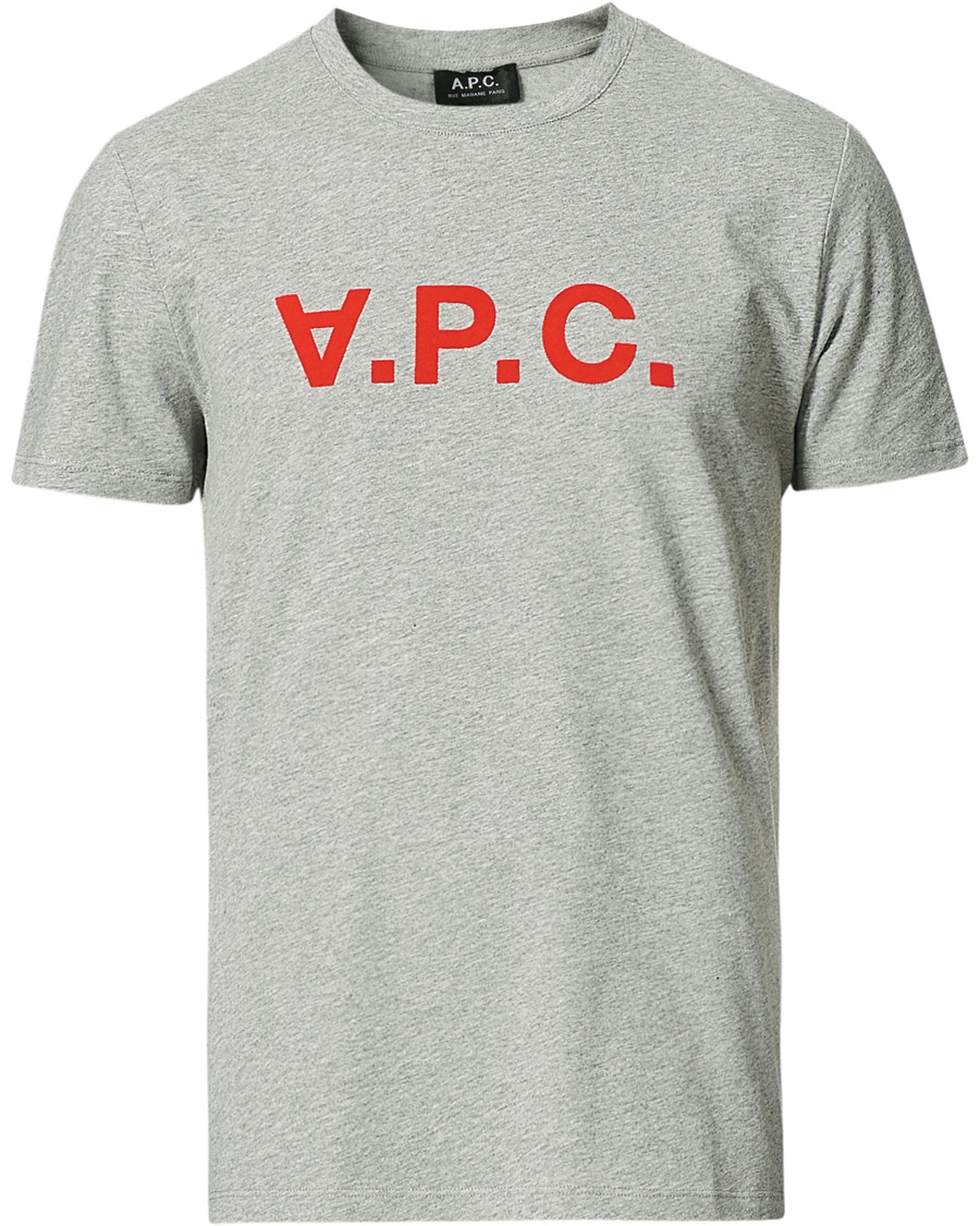 Herre | T-Shirts | A.P.C. | VPC Neon Short Sleeve T-Shirt Heather Grey