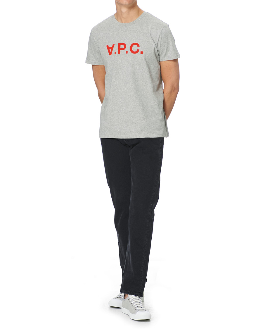Herre | T-Shirts | A.P.C. | VPC Neon Short Sleeve T-Shirt Heather Grey